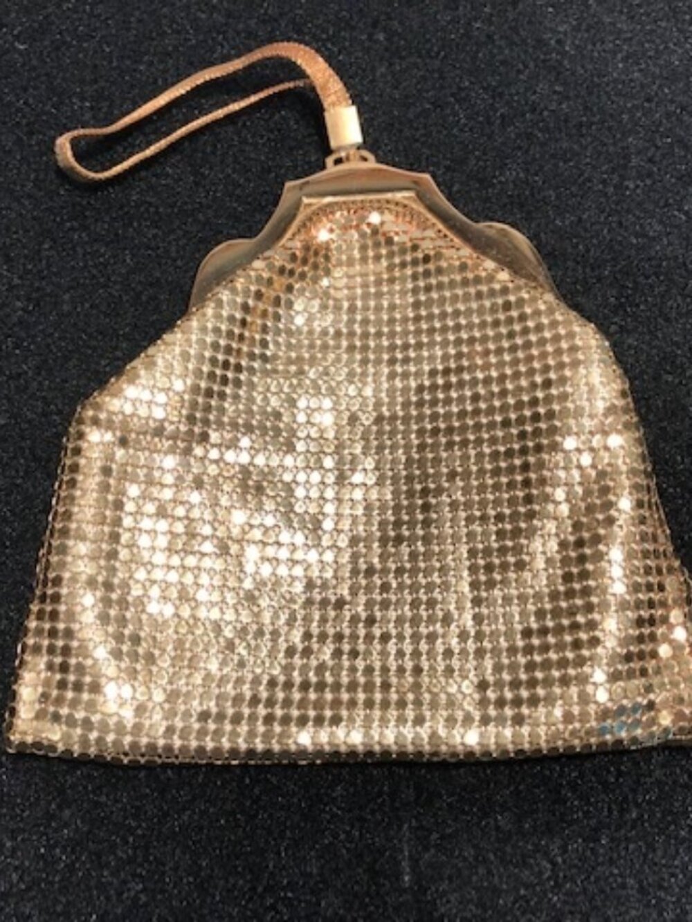 Whiting & Davis Gold Mesh Wedding 1930's Purse